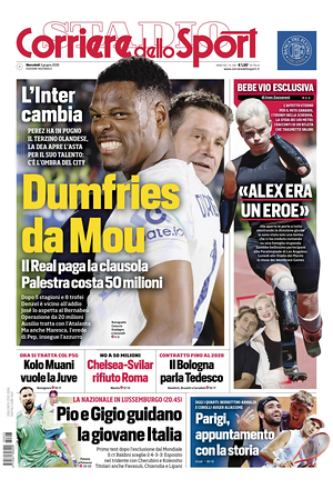 Prima pagina Corriere dello Sport di oggi - Quotidiano sport