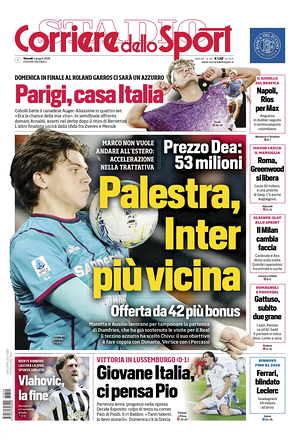 Prima pagina Corriere dello Sport di oggi - Quotidiano sport