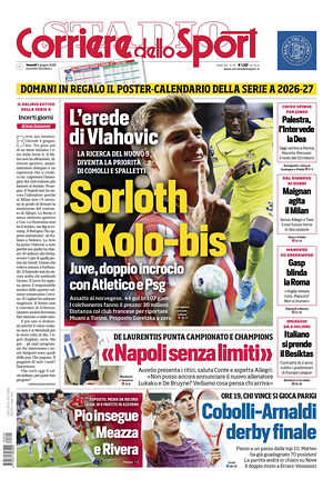 Prima pagina Corriere dello Sport di oggi - Quotidiano sport