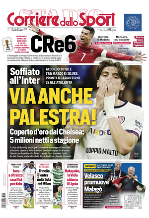 Prima pagina Corriere dello Sport di oggi - Quotidiano sport