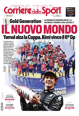 Prima pagina Corriere dello Sport di oggi - Quotidiano sport
