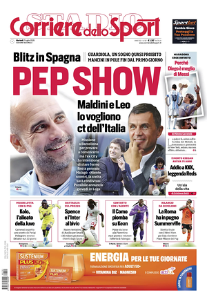 Prima pagina Corriere dello Sport di oggi - Quotidiano sport
