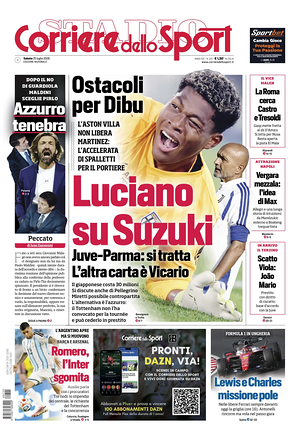 Prima pagina Corriere dello Sport di oggi - Quotidiano sport