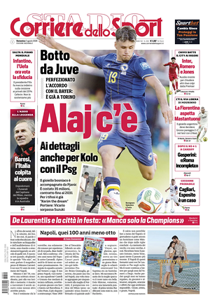 Prima pagina Corriere dello Sport di oggi - Quotidiano sport