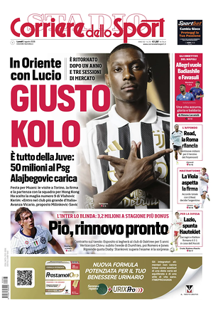Prima pagina Corriere dello Sport di oggi - Quotidiano sport