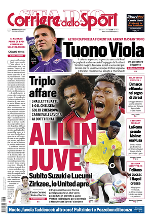 Prima pagina Corriere dello Sport di oggi - Quotidiano sport