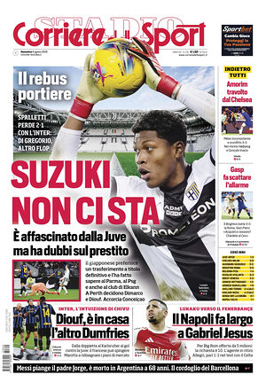 Prima pagina Corriere dello Sport di oggi - Quotidiano sport