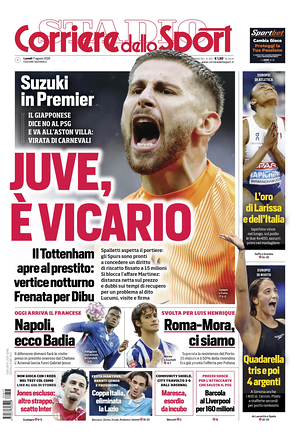 Prima pagina Corriere dello Sport di oggi - Quotidiano sport