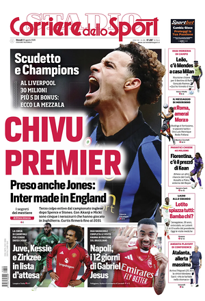 Prima pagina Corriere dello Sport di oggi - Quotidiano sport