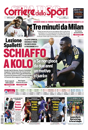 Prima pagina Corriere dello Sport di oggi - Quotidiano sport