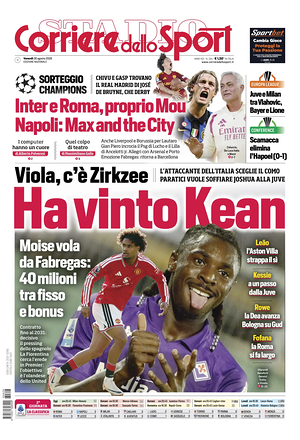 Prima pagina Corriere dello Sport di oggi - Quotidiano sport