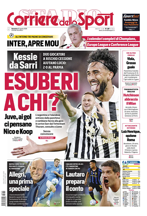 Prima pagina Corriere dello Sport di oggi - Quotidiano sport