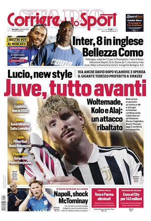 Prima pagina Corriere dello Sport di oggi - Quotidiano sport