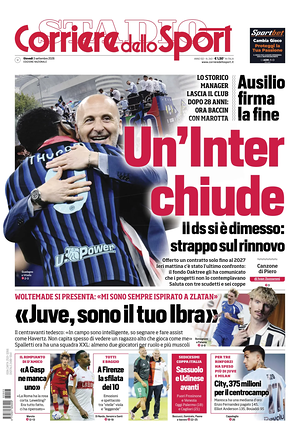 Prima pagina Corriere dello Sport di oggi - Quotidiano sport