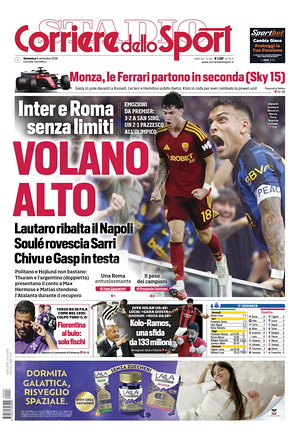 Prima pagina Corriere dello Sport di oggi - Quotidiano sport