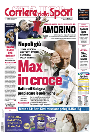 Prima pagina Corriere dello Sport di oggi - Quotidiano sport