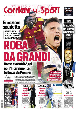 Prima pagina Corriere dello Sport di oggi - Quotidiano sport
