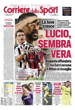 Prima pagina Corriere dello Sport di oggi - Quotidiano sport