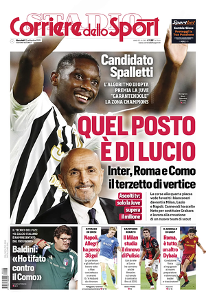 Prima pagina Corriere dello Sport di oggi - Quotidiano sport