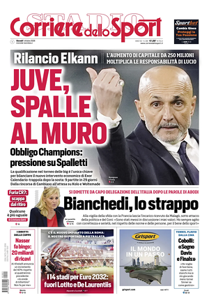 Prima pagina Corriere dello Sport di oggi - Quotidiano sport