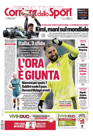 Prima pagina Corriere dello Sport di oggi - Quotidiano sport