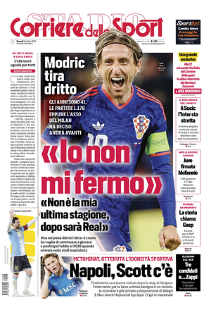 Prima pagina Corriere dello Sport di oggi - Quotidiano sport