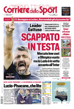 Prima pagina Corriere dello Sport di oggi - Quotidiano sport