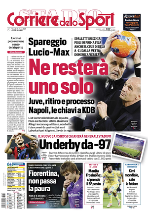 Prima pagina Corriere dello Sport di oggi - Quotidiano sport