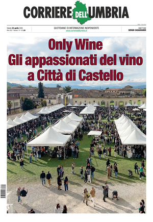 Prima pagina Corriere dell'Umbria di oggi - Quotidiano regionale