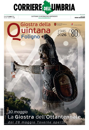 Prima pagina Corriere dell'Umbria di oggi - Quotidiano regionale