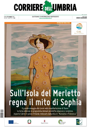 Prima pagina Corriere dell'Umbria di oggi - Quotidiano regionale