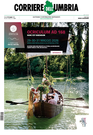 Prima pagina Corriere dell'Umbria di oggi - Quotidiano regionale