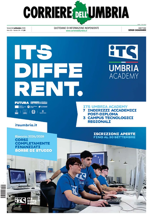 Prima pagina Corriere dell'Umbria di oggi - Quotidiano regionale