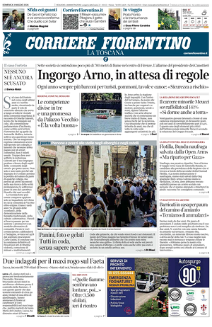 Prima pagina Corriere Fiorentino di oggi - Quotidiano regionale