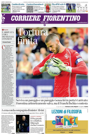 Prima pagina Corriere Fiorentino di oggi - Quotidiano regionale