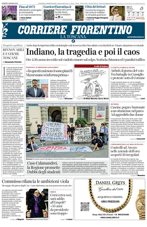 Prima pagina Corriere Fiorentino di oggi - Quotidiano regionale