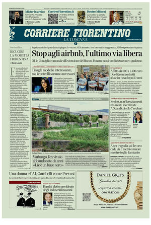 Prima pagina Corriere Fiorentino di oggi - Quotidiano regionale
