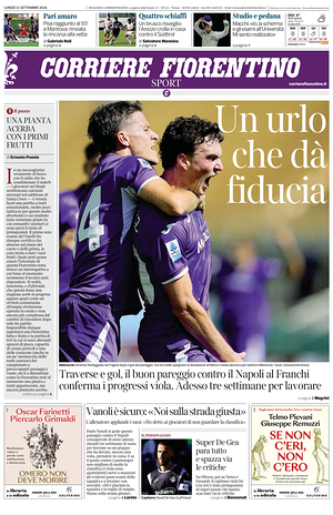 Prima pagina Corriere Fiorentino di oggi - Quotidiano regionale