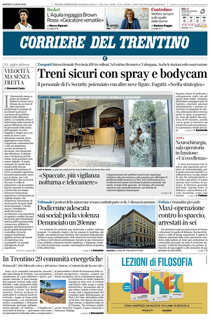 Corriere del Trentino front page