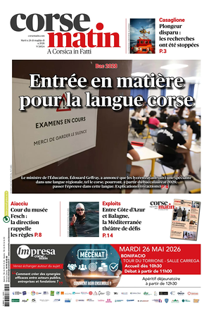 Corse Matin front page