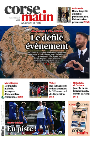 Une de Corse Matin du jour - Journal régional