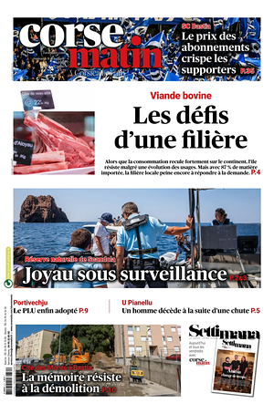 Une de Corse Matin du jour - Journal régional