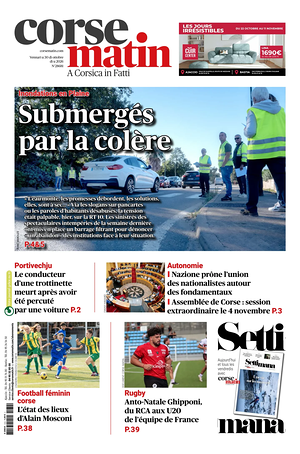 Une de Corse Matin du jour - Journal régional