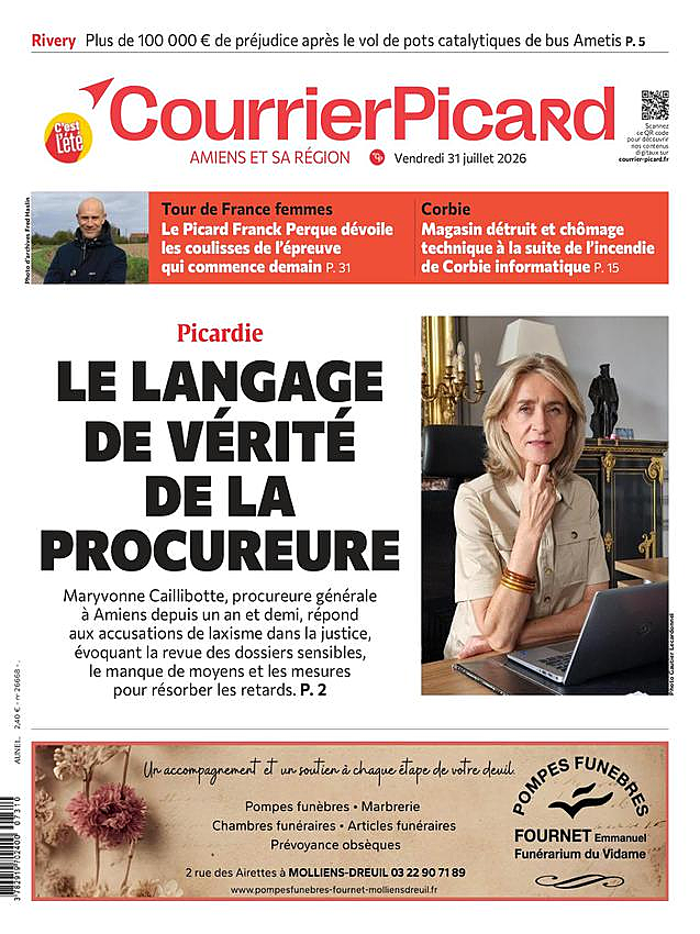 Une de Le Courrier Picard du jour - Presse 31 juillet 2026