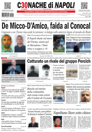 Prima pagina Cronache di Napoli di oggi - Quotidiano regionale