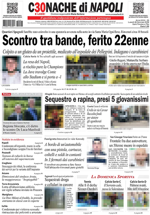 Prima pagina Cronache di Napoli di oggi - Quotidiano regionale
