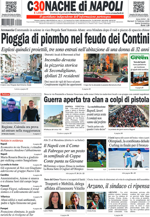 Prima pagina Cronache di Napoli di oggi - Quotidiano regionale