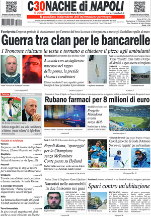 Prima pagina Cronache di Napoli di oggi - Quotidiano regionale