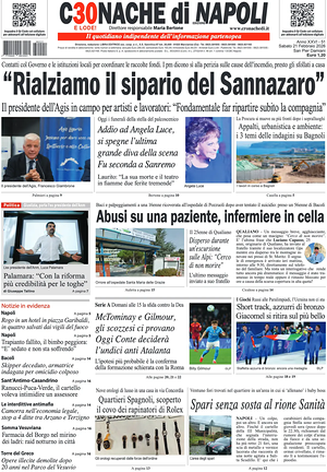 Prima pagina Cronache di Napoli di oggi - Quotidiano regionale