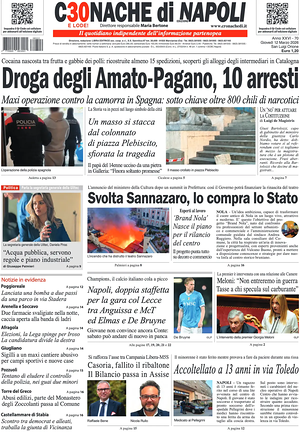 Prima pagina Cronache di Napoli di oggi - Quotidiano regionale